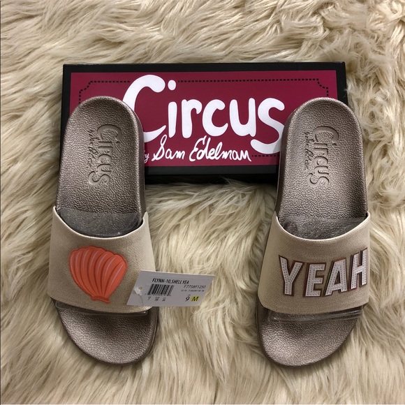 SAM EDELMAN Flynn "Shell Yeah" Slide Sandal - Picture 2 of 7